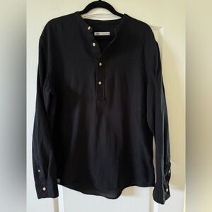Zara Black Casual Cotton Button Down Shirt